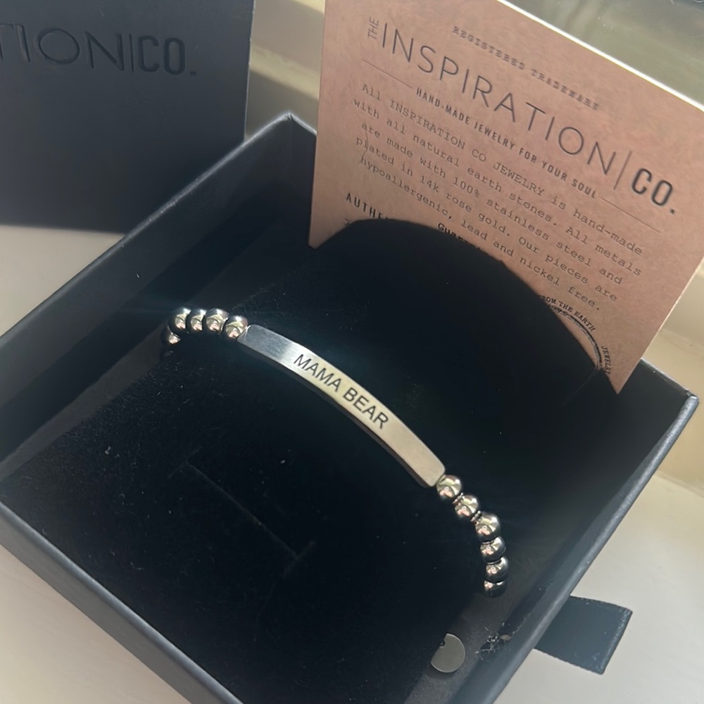 The Inspiration Co. Silver Mama Bear Bracelet NIB